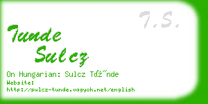 tunde sulcz business card
